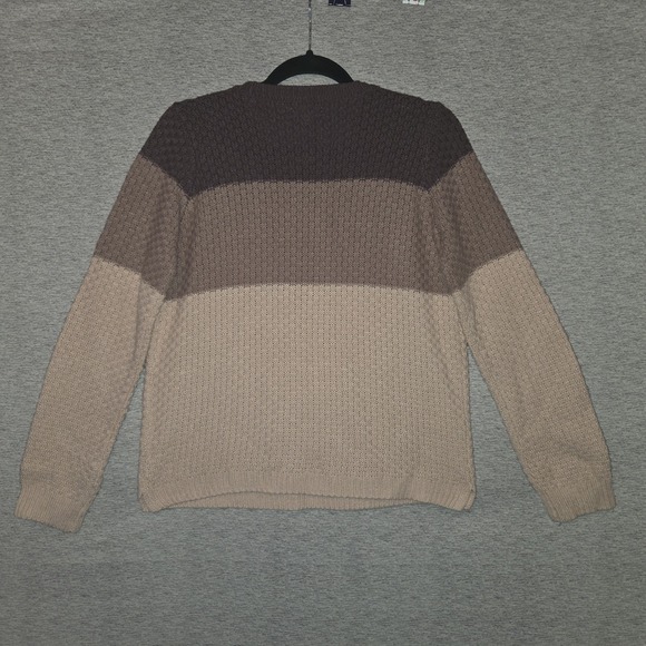 PINK ROSE Color Block Sweater Women's Large Ombre Pink Raisin Purple - Picture 7 of 7